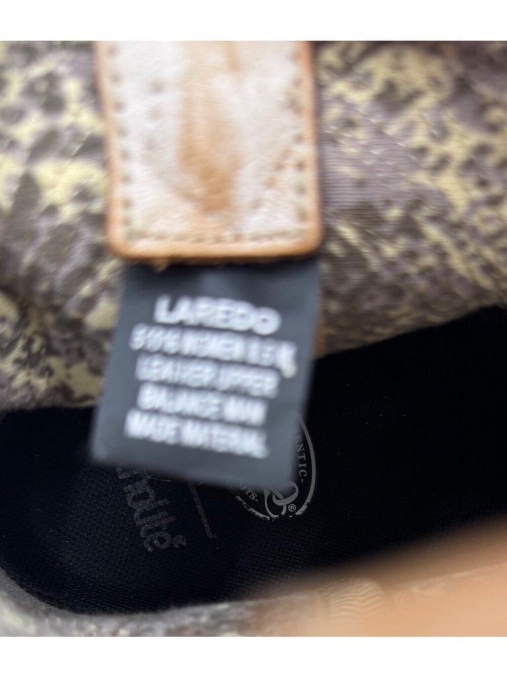 Laredo Tori Western Cowboy Boots Size 8.5 With Embroidered Design Pull-On Tabs D - Picture 9 of 14
